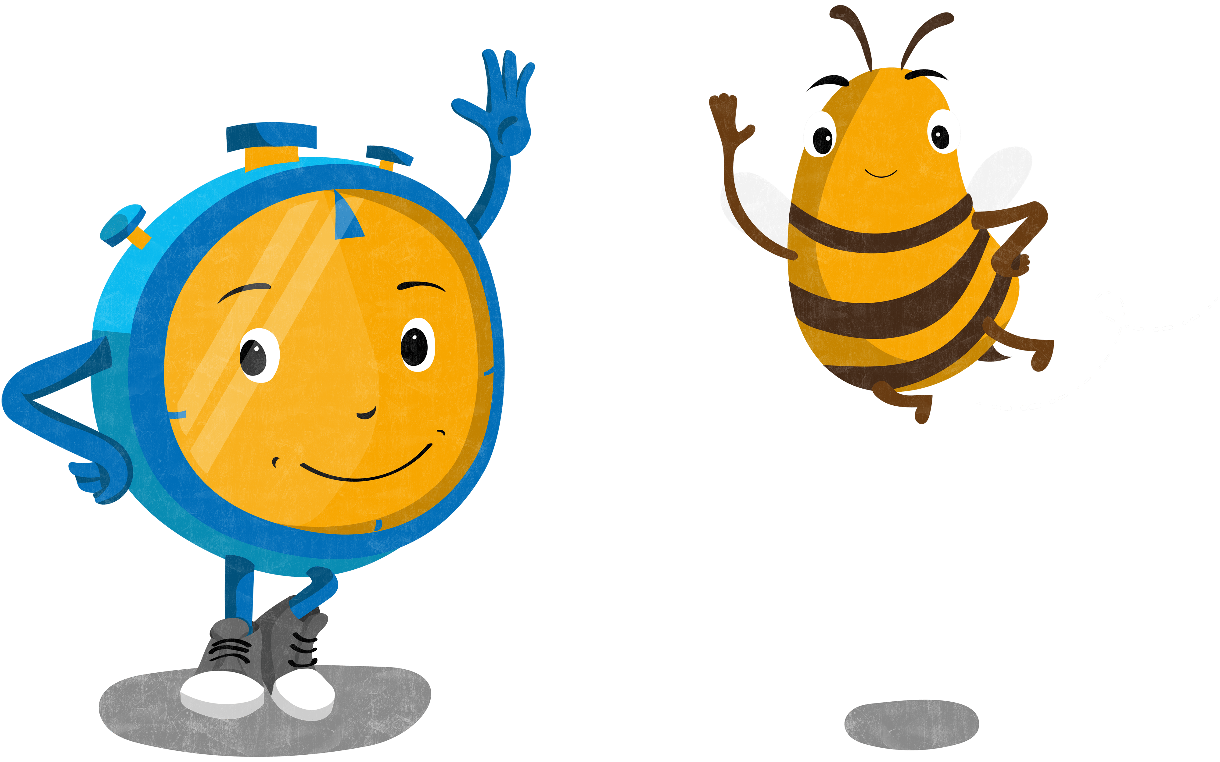 Stoppi und Sabiene winken